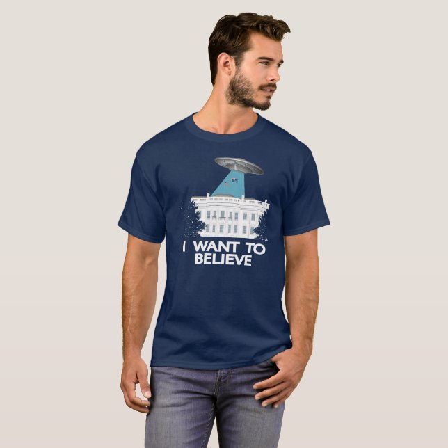 T-shirt Anti-Trump : JE VEUX CROIRE pour les amoureux de l (Devant entier)