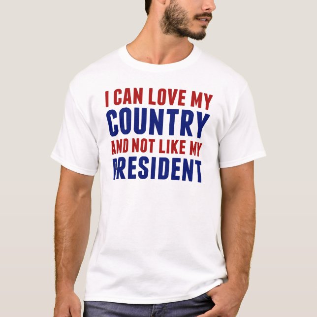 T-shirt Anti Trump Patriotique Pas Mon Président (Devant)