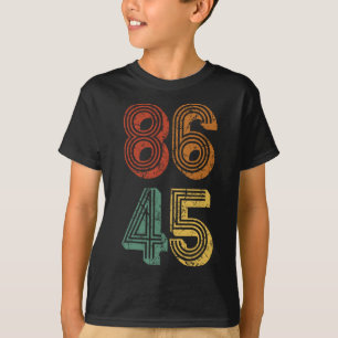 T-shirt Anti Trump T Shirt 86 45 Résister No Donald Retro