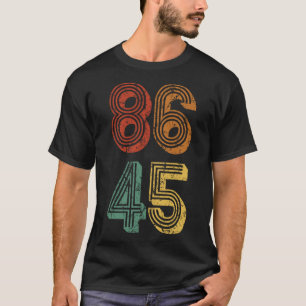 T-shirt Anti Trump T Shirt 86 45 Résister No Donald Retro