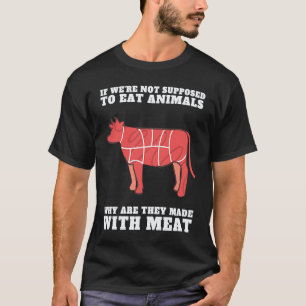 T-shirt Anti végan carnivore mangeur de viande régime céto