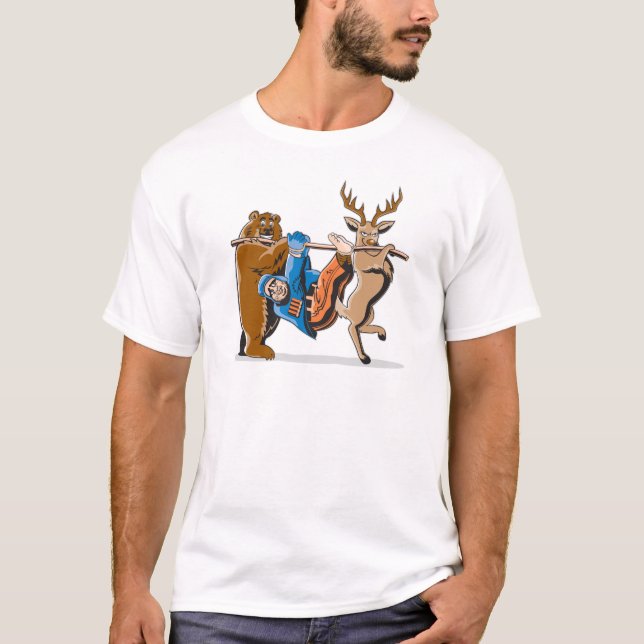 T-shirt Anti vengeance d'animal de chasse (Devant)