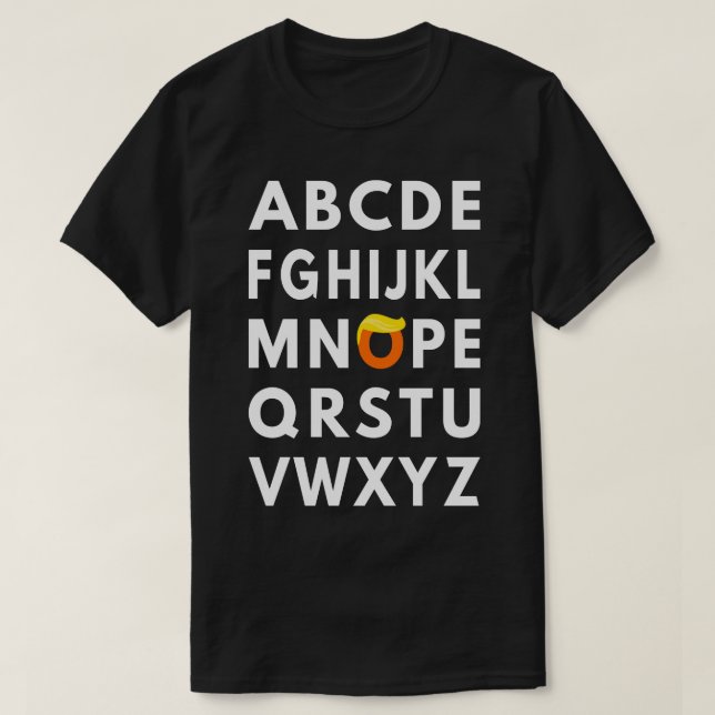 T-shirt AntiAlphabet Nope IV (Design devant)