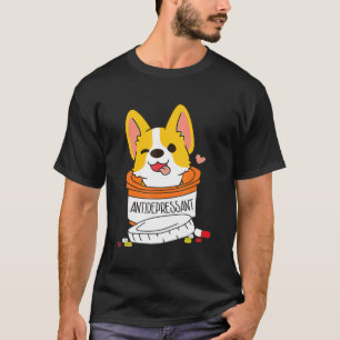 T-shirt Antidépresseur classique en médecine corgi