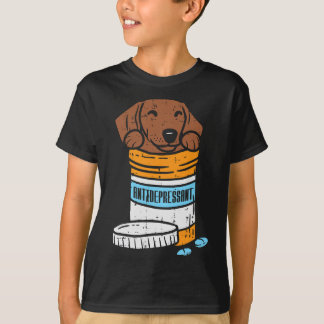 T-shirt Antidépresseur Dachshund Weiner Saucisse Chien Ani