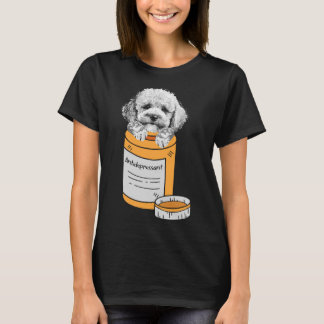 T-shirt Antidépresseur Poodle Propriétaire Chiot Amoureux 
