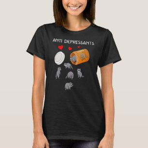 T-shirt Antidépresseurs Raccoon Raccoon Antidépresseur