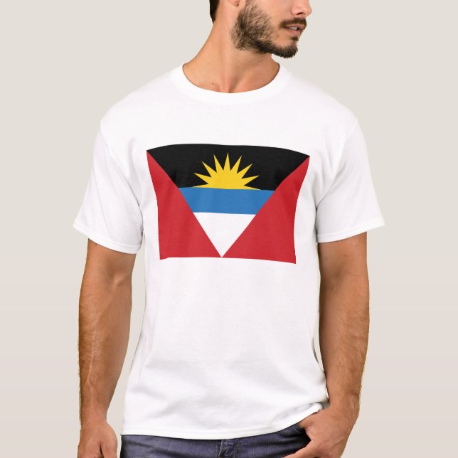 T-shirt Antigua and Barbuda Flag T-Shirt, Patriotic  (Devant)
