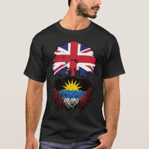 T-shirt Antigua Antiguan Royaume-Uni Drapeau des racines d