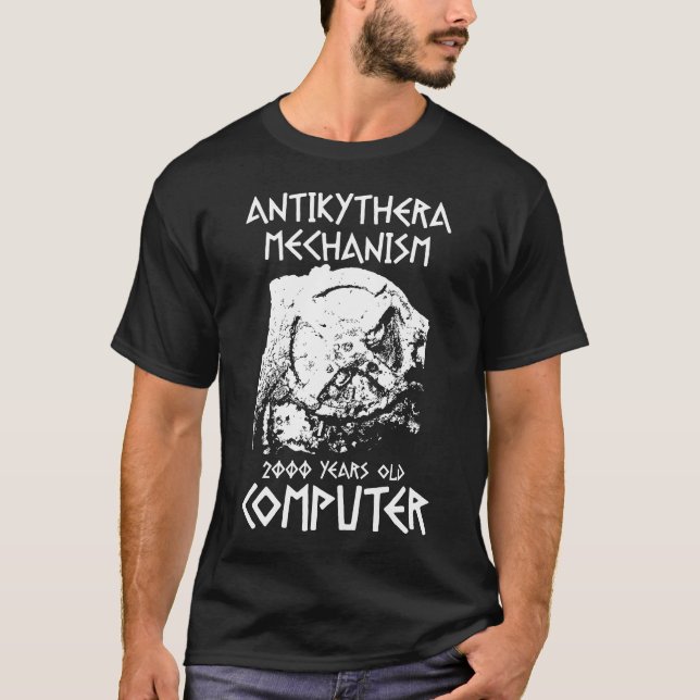 T-shirt Antikytherme, mécanisme de l'ancien ordinateur gre (Devant)