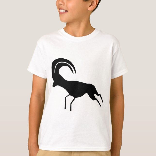 T-shirt Antilope saharienne d'art de roche (Devant)