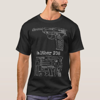T-shirt Antique 2ÈME GUERRE MONDIALE Vintages Walther P38 