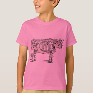 T-shirt Antique Cow Skeleton Bones