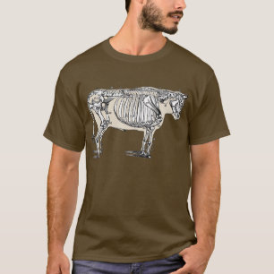 T-shirt Antique Cow Skeleton Bones