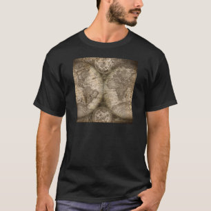 T-shirt Antique Historique Ancien Monde Atlas Continents