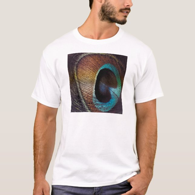 T-shirt Antique Hues Peacock Feather Eye (Devant)