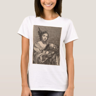 T-shirt Antique Religious Engraving of Girl