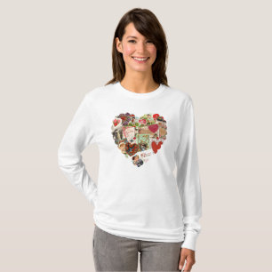 T-shirt Antique Victorian Valentine Cartes Coeur