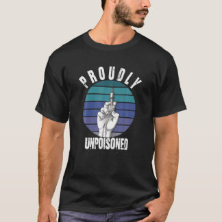 T-shirt Antivax Sans Vax Anti Vaccine Vin Fièrement Non Em