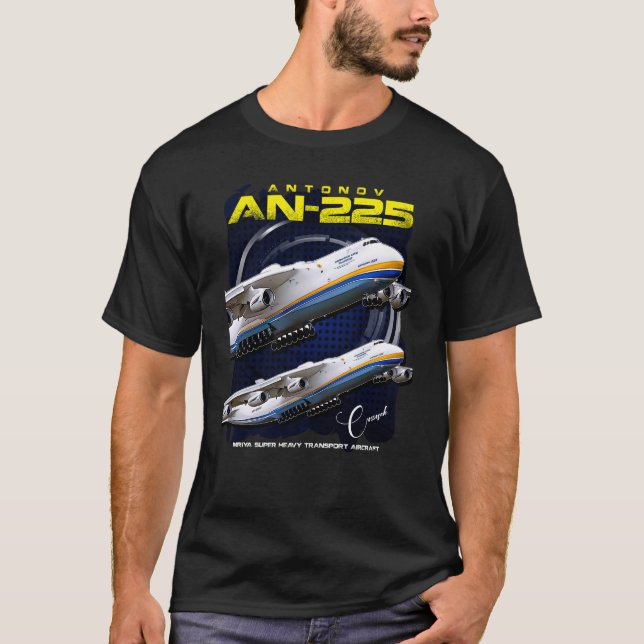 T-shirt Antonov AN-225 Mriya Super lourd avion de transpor (Devant)
