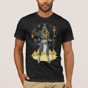 T-shirt Anubis Dieu égyptien Ancienne Mythologie Ankh