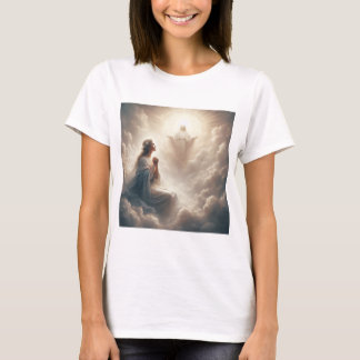 T-shirt Anunciación Divina: Virgen y Bendición Celestial