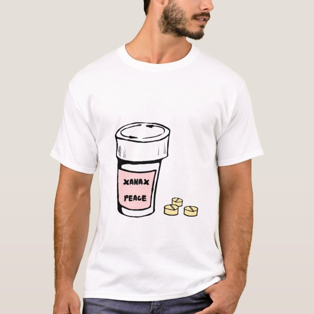 T-shirt anxiety xanax peace (Devant)