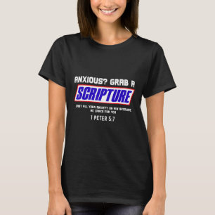T-shirt Anxieux Saisir Écriture Chrétienne Santé Mentale B