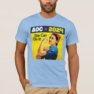 T-shirt AOC 2024 : Elle peut le faire