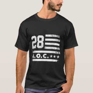 T-shirt Aoc 2028 A.o.c. 2028 Pour Président American Flag