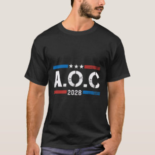 T-shirt Aoc Alexandria Ocasio Cortez 2028 Pour Le Présiden
