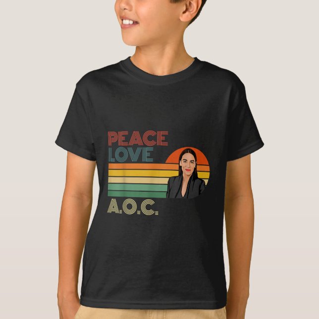 T-shirt Aoc Alexandria Ocasio-cortez Première femme Présid (Devant)