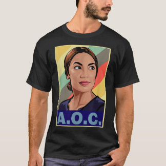 T-shirt Aoc Alexandria Ocasio-cortez Première femme Présid