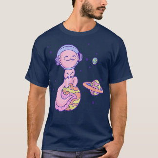 T-shirt Aolotl Kawaii Space Galay Planètes Aolotl Astronau