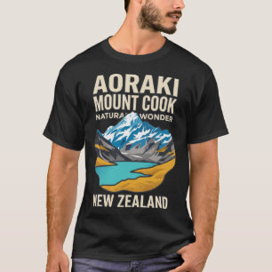 T-shirt Aoraki Mont Cook Nouvelle-Zélande Voyage Rétro