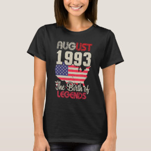 T-shirt Août 1993 Naissance De Légendes Happ 29 Ans