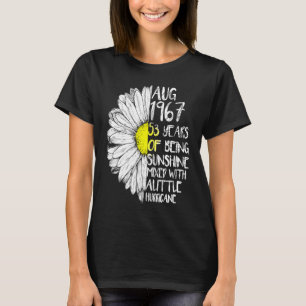 T-shirt AOÛT Fille Fabriquée En 1967 53ème ouragan Sunshin