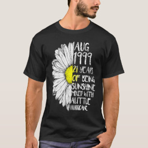 T-shirt AOÛT Fille Fabriquée En 1999 21ème ouragan Sunshin