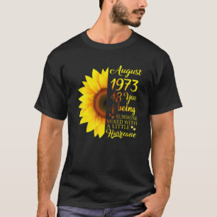T-shirt Août Filles 1973 Cadeau Anniversaire 48 Ans Fabriq