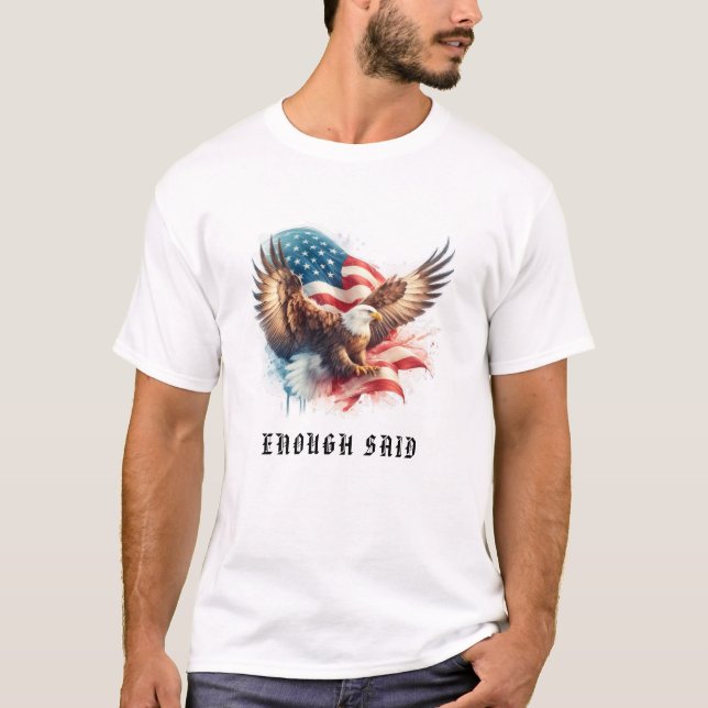 T-shirt *~* AP16 - American Flag Bald EAGLE USA Artsy (Devant)