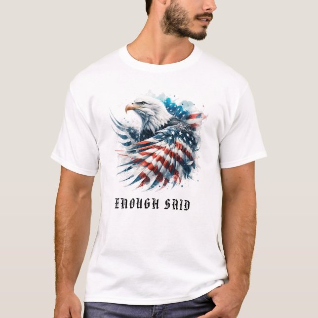 T-shirt *~* AP16 Détaillé Drapeau américain EAGLE USA (Devant)