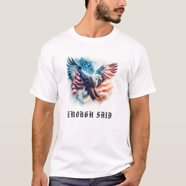 T-shirt *~* AP16 Drapeau américain USA Bald Detail EAGLE (Devant)