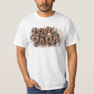 T-shirt *~* AP86 BEST EVER PAPA Fête des pères Rustique