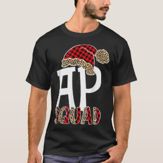 T-shirt AP Squad Santa Hat Buffalo Plaid Leopard Funny 