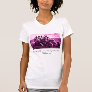 T-SHIRT APACHES ET GERONIMO CONDUISANT UNE VOITURE À MOTEU