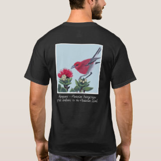 T-shirt Apapane & Lehua Blossom Hawaii Nature Illustration