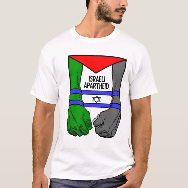 T-shirt Apartheid d'Israélien de Carlos Latuff- (Devant)