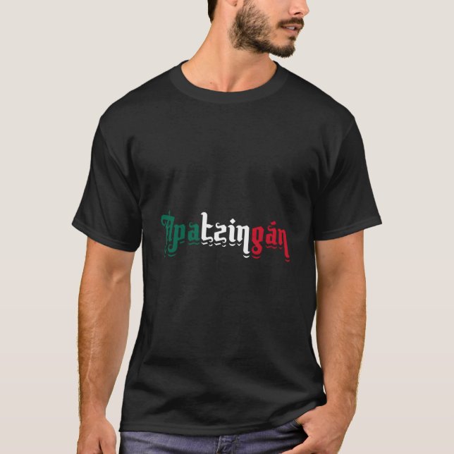 T-shirt ApatzingãN Michoacã¡N Con Bandera De Mã©Xico (Devant)