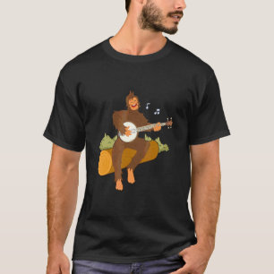 T-shirt Ape Singe Jouer Banjos Music Strings Instrument