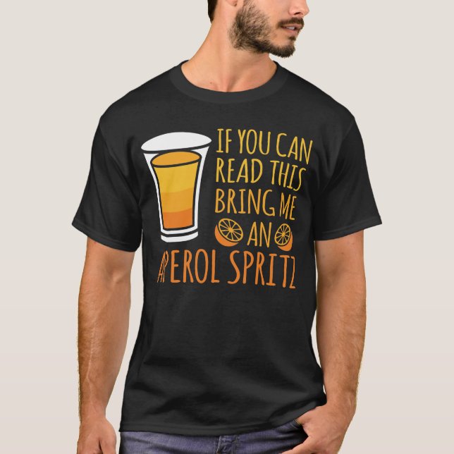 T-shirt Aperol Spritz Cocktail Party Alcool Boisson été  (Devant)